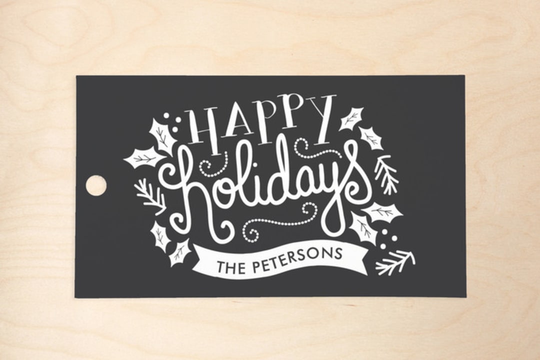 "Slated Pines" - Gift Tags in Midnight by SunnyJuly - Front