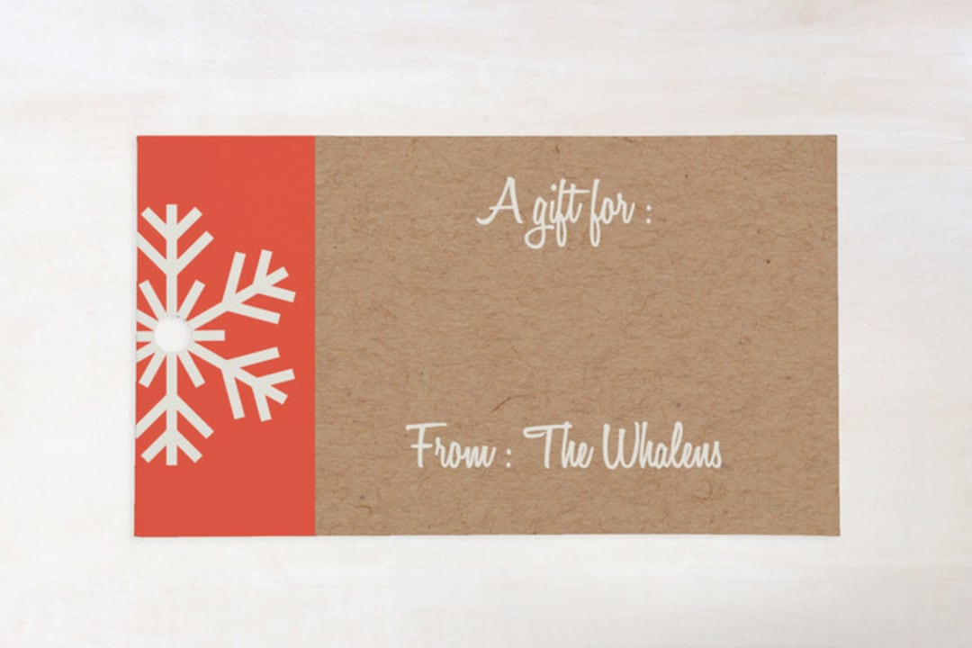 "Snail Mail Season's Greetings" - Gift Tags in Kraft by Jennifer Morehead - Front