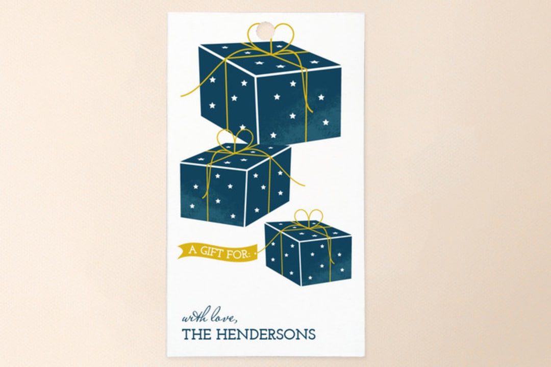 "8 Nights" - Gift Tags in Night by Kayla King - Front