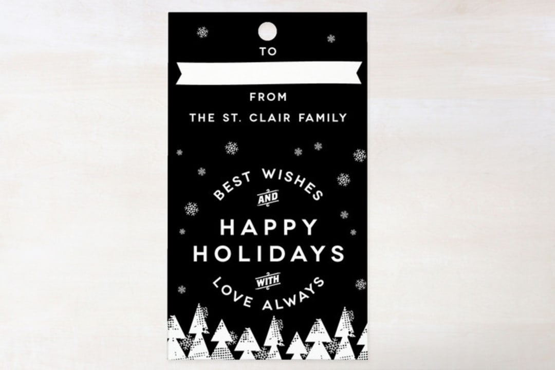 "The Gangs All Here" - Gift Tags in Onyx by Christina Novak - Front
