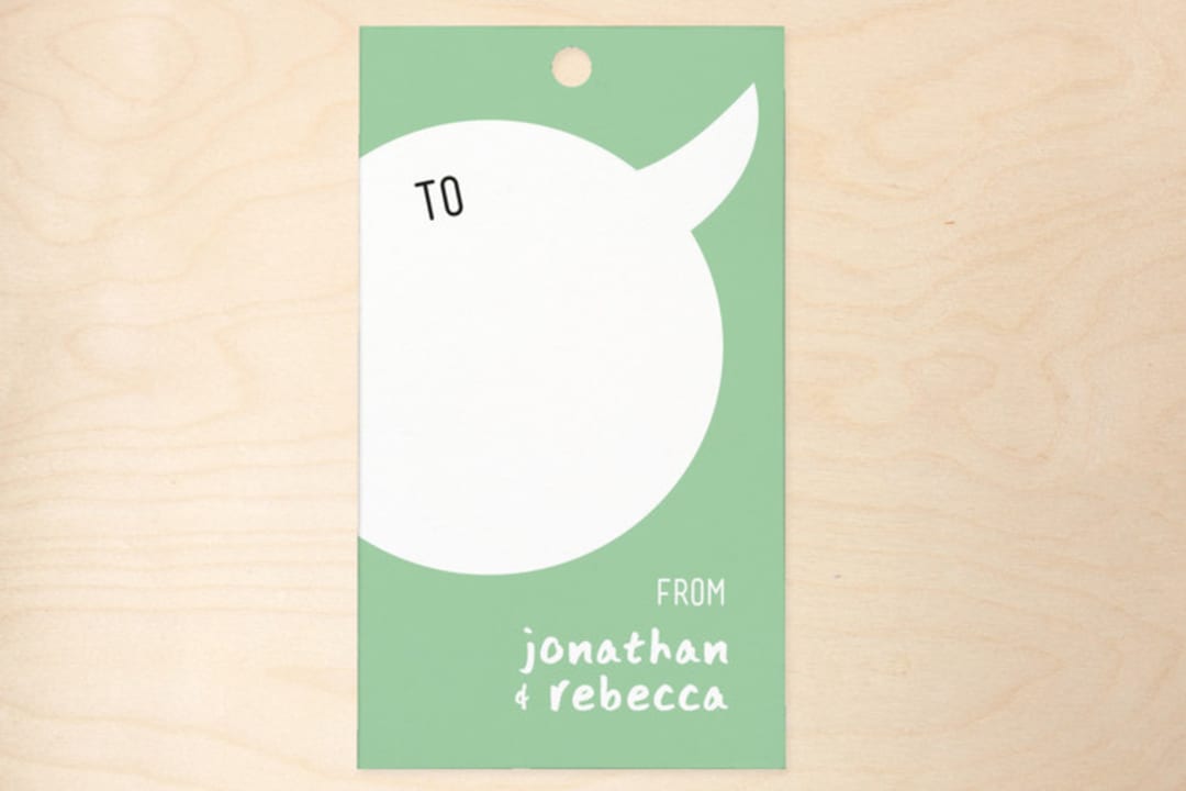 "Comic Convo" - Gift Tags in Spearmint by Betta - Front