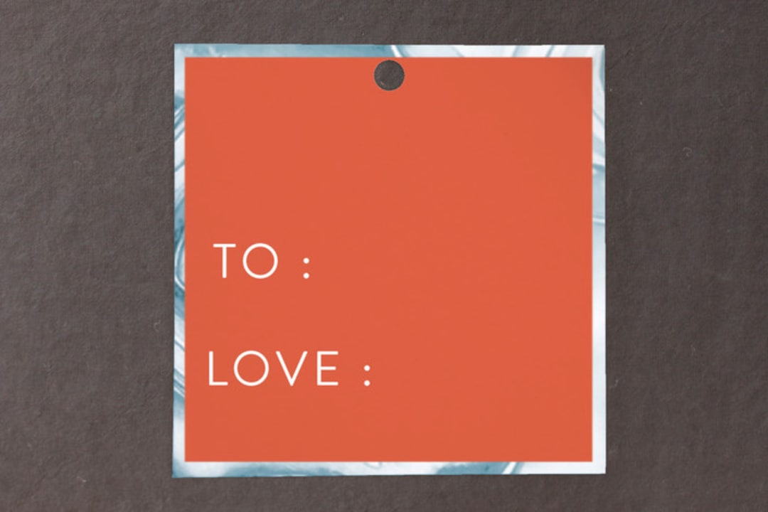 "Rainbow Geode" - Gift Tags in Powder by Alexzandra Fajardo - Front