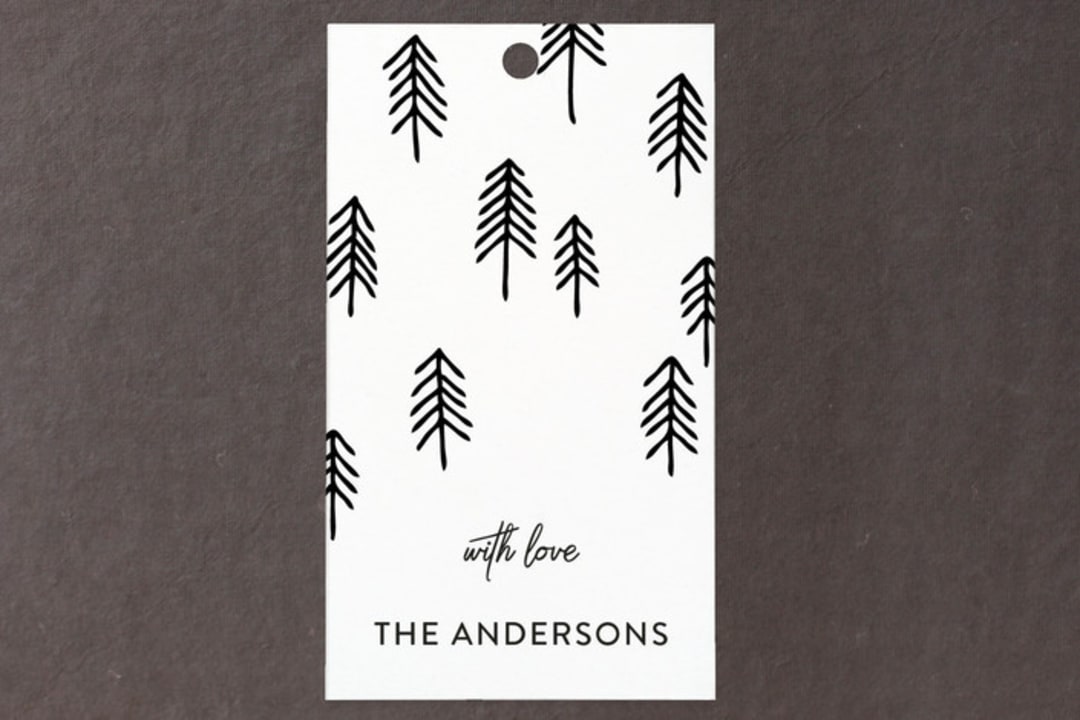 "Christmas Trees" - Gift Tags in Snowflake by My Splendid Summer - Front