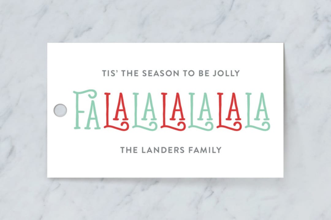 "Falalalalalala" - Gift Tags in Frost by Chasity Smith - Front