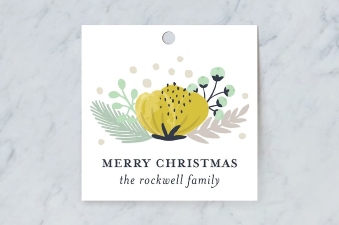 "Botanical" - Gift Tags in Daffodil by Beth Schneider - Front