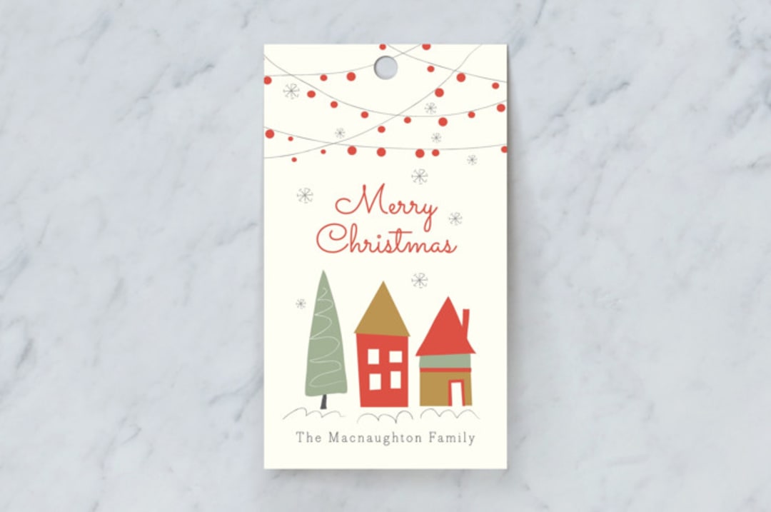 "A Merry Little Christmas" - Gift Tags in Retro by Sandy Gervais - Front