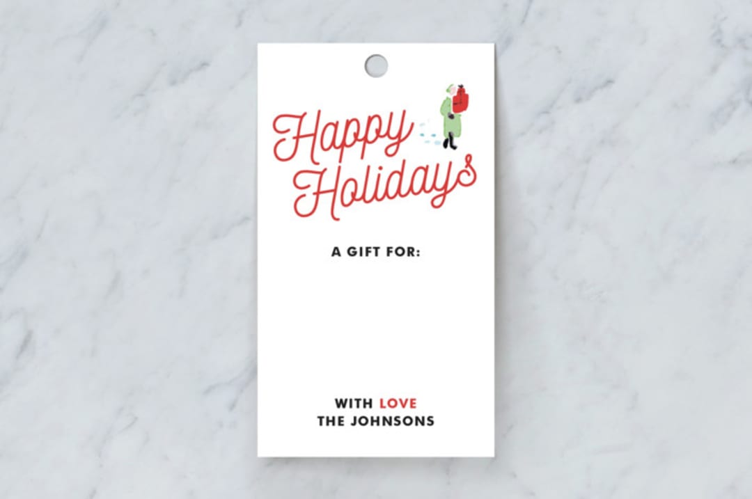 "Holiday Hustle" - Gift Tags in Snow Day by Patrice Horvath - Front