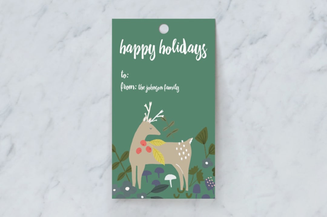 "Bonney Woods" - Gift Tags in Forest by Cindy Willingham - Front
