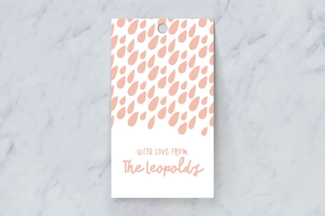 "Roseate" - Gift Tags in Blush by Marabou Design - Front