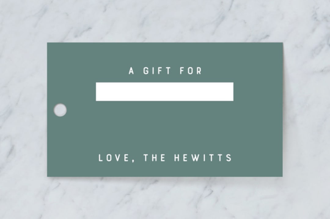 "bicycle couple" - Gift Tags in Dark Green by Chi Hey Lee - Front