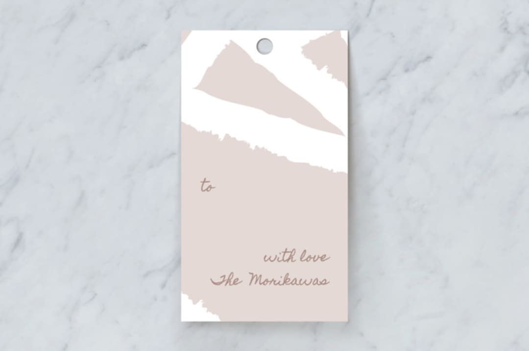 "Painted Triangles" - Gift Tags in Lavender by Alexandra Dzh - Front