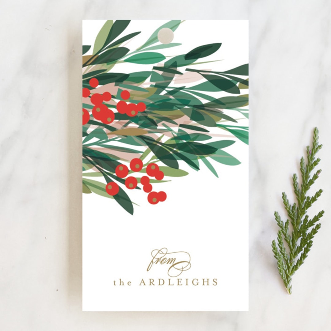 "Burst of Joy" - Gift Tags in Holly by Kristie Kern - Front