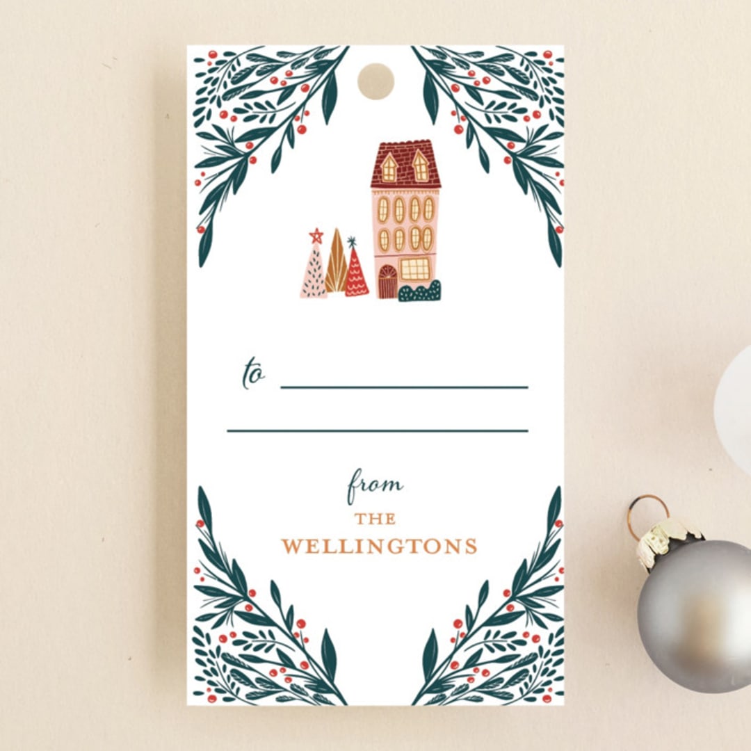 "Holiday Season" - Gift Tags in Snow by Vivian Yiwing - Front