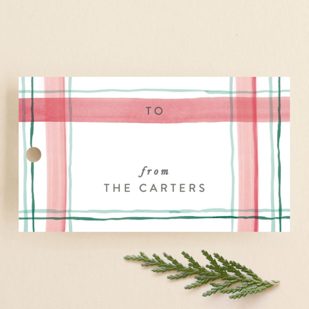"Fun plaid" - Gift Tags in Plaid by Creo Study - Front