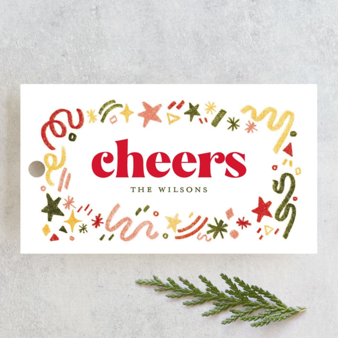 "Christmas Confetti" - Gift Tags in Santa by Vivian Yiwing - Front