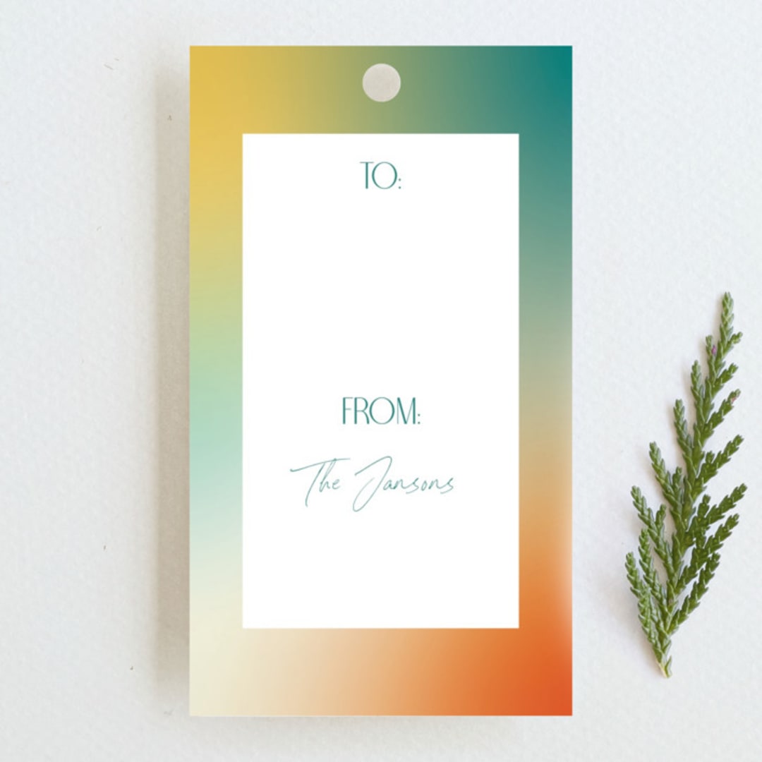 "Glowing stripes" - Gift Tags in Gumdrops by Yaling Hou Suzuki - Front