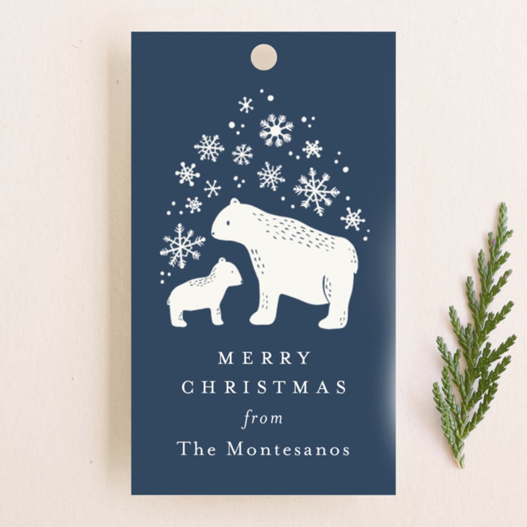 "Winter Woodland" - Gift Tags in Blue Spruce by Kristen Knechtel - Front