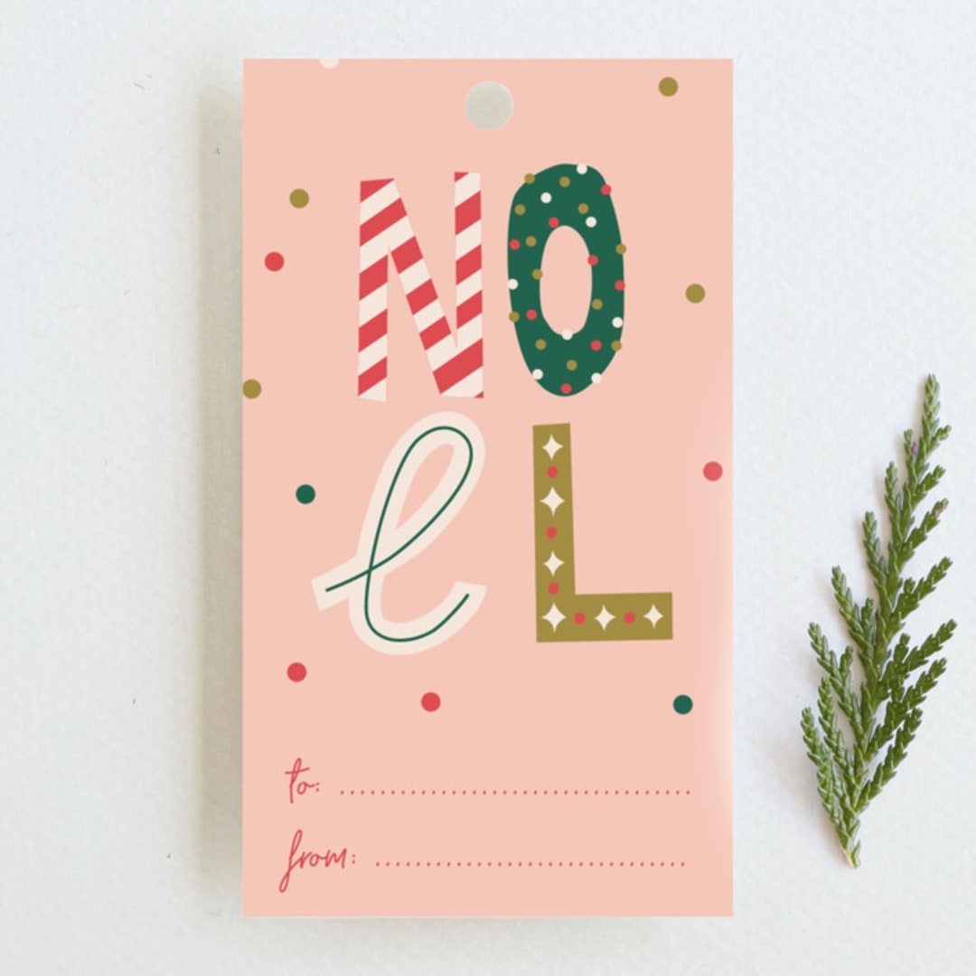 "Fun Noel 1" - Gift Tags in Candy by Iveta Angelova - Front
