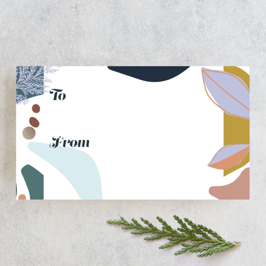 "Abstract Christmas at sea" - Gift Tags in Turquoise by Stephanie C Martinez - Front