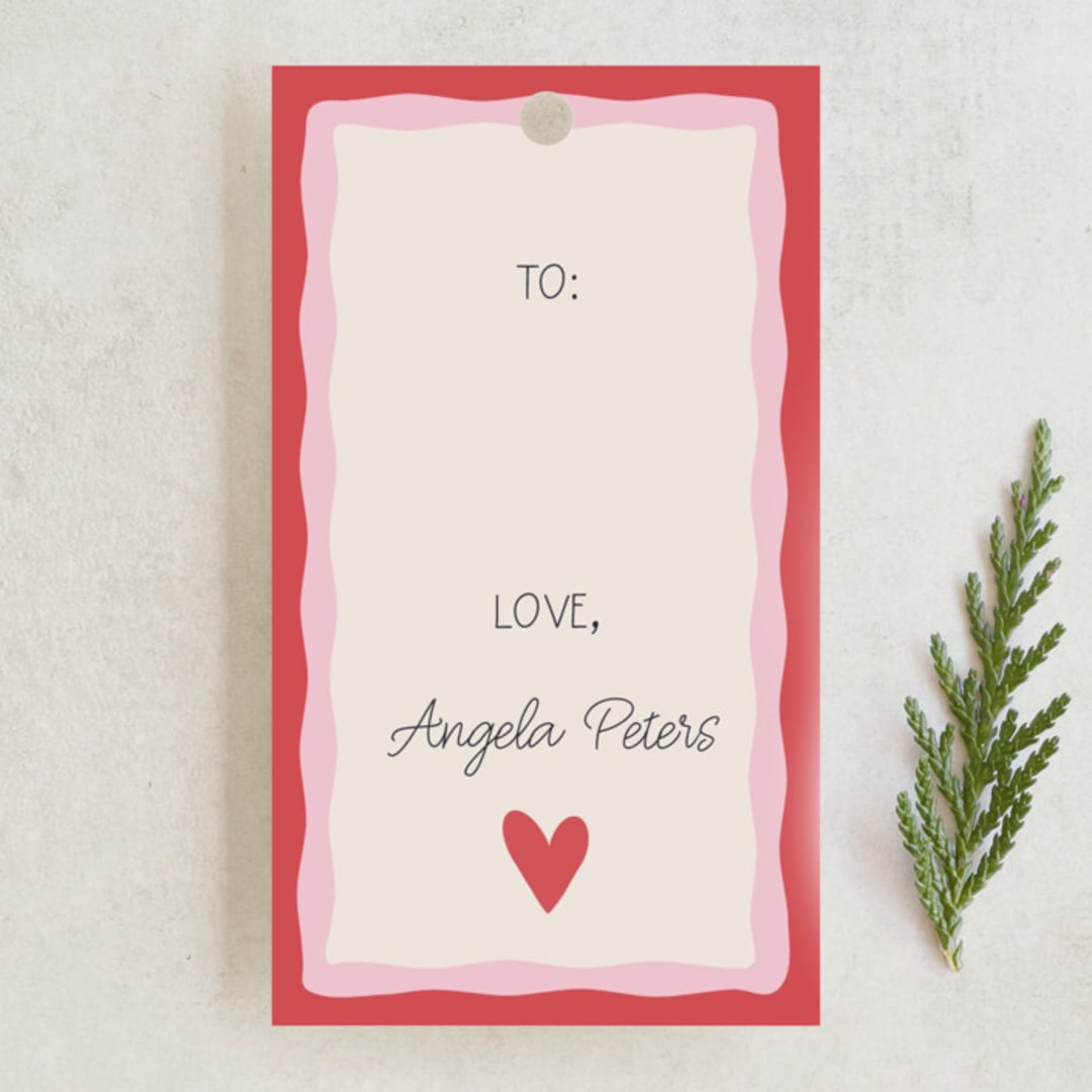 "A Little Love" - Gift Tags in Heart by Tina Faselli - Front