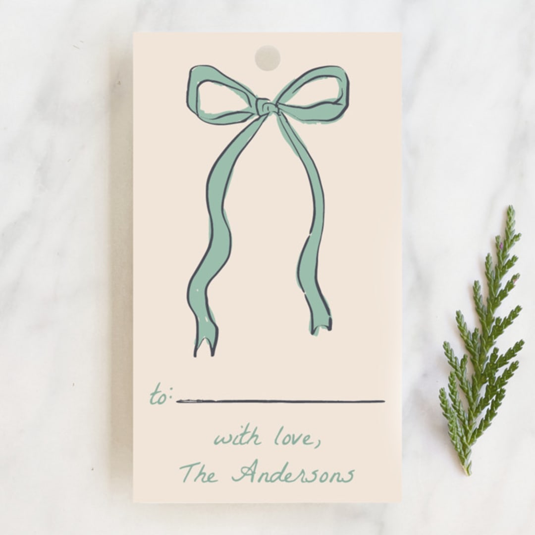 "Pastel Bow" - Gift Tags in Sweets by Cass Loh - Front