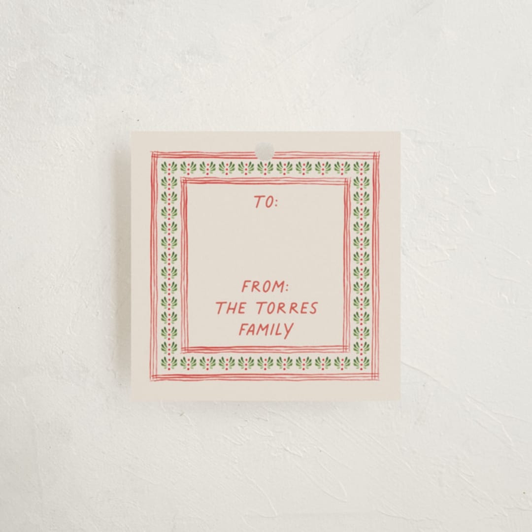 "Little Details" - Gift Tags in Santa by Claudia Orengo - Front