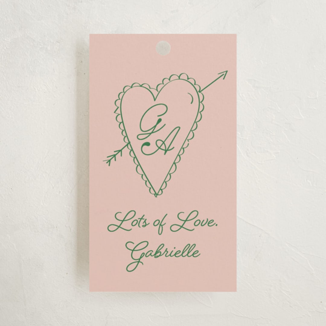 "Crazy Little Thing Called Love" - Gift Tags in Avocado by Helena Vitto - Front