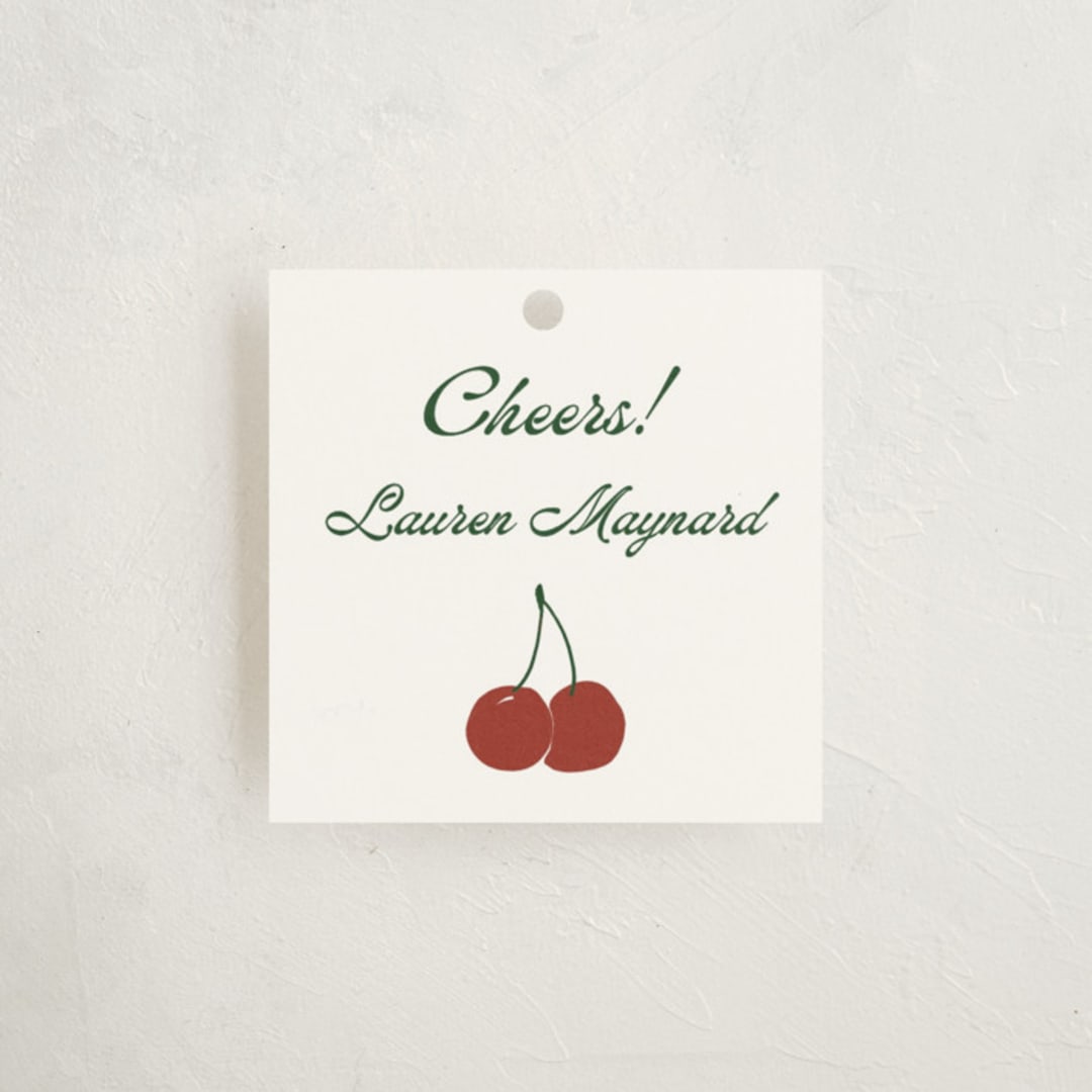 "Cheery Cherry" - Gift Tags in Cherry by Inkblot Design - Front