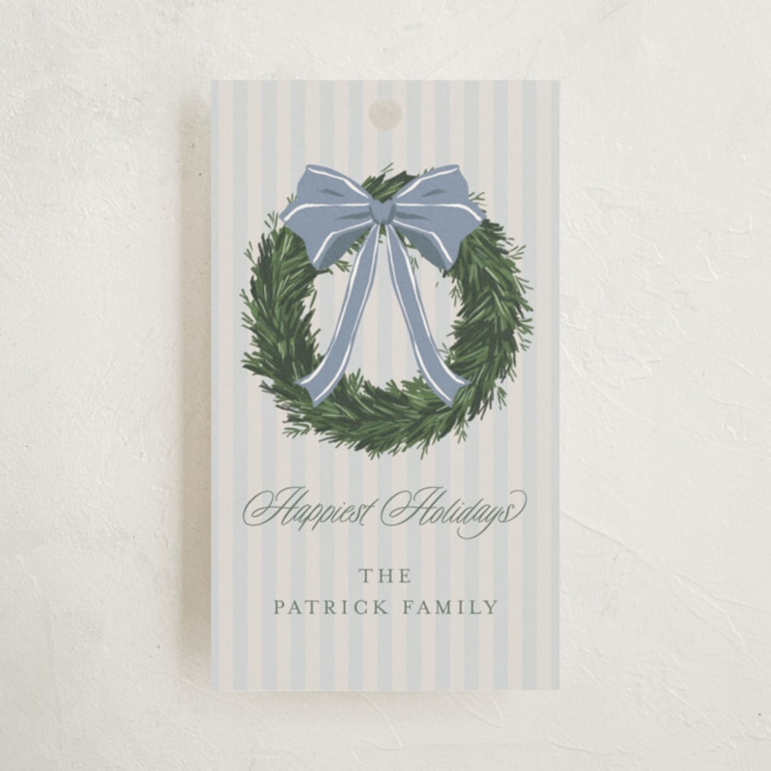 "Cape May Charm" - Gift Tags in Powder by Everett Paper Goods - Front