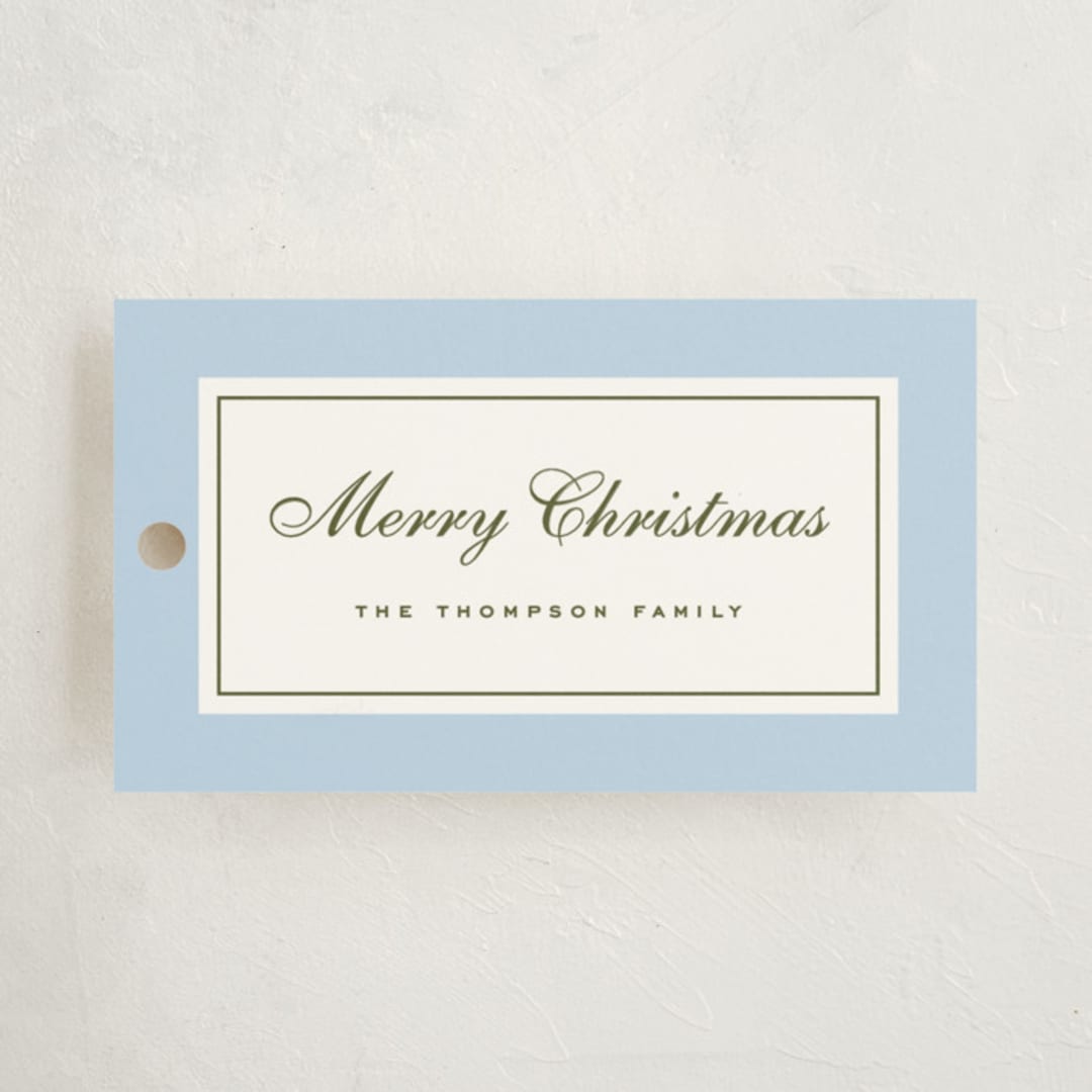 "Sage" - Gift Tags in Blue Spruce by Wildfield Paper Co - Front