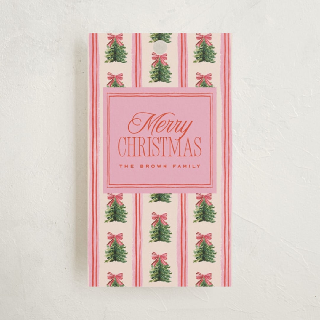 "Preppy Memories" - Gift Tags in Strawberry by Claudia Orengo - Front