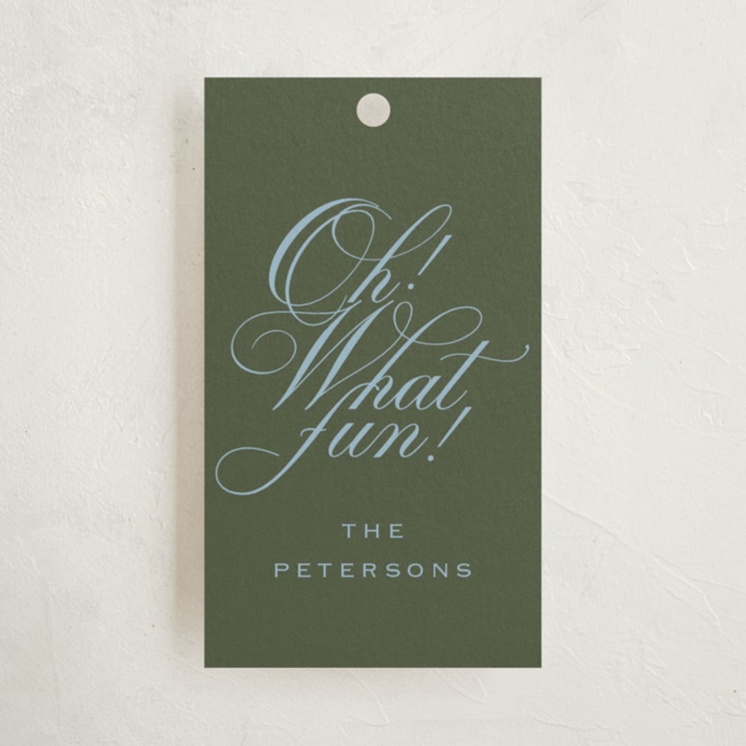 "Family Traditions" - Gift Tags in Evergreen by Erin Hodges - Front