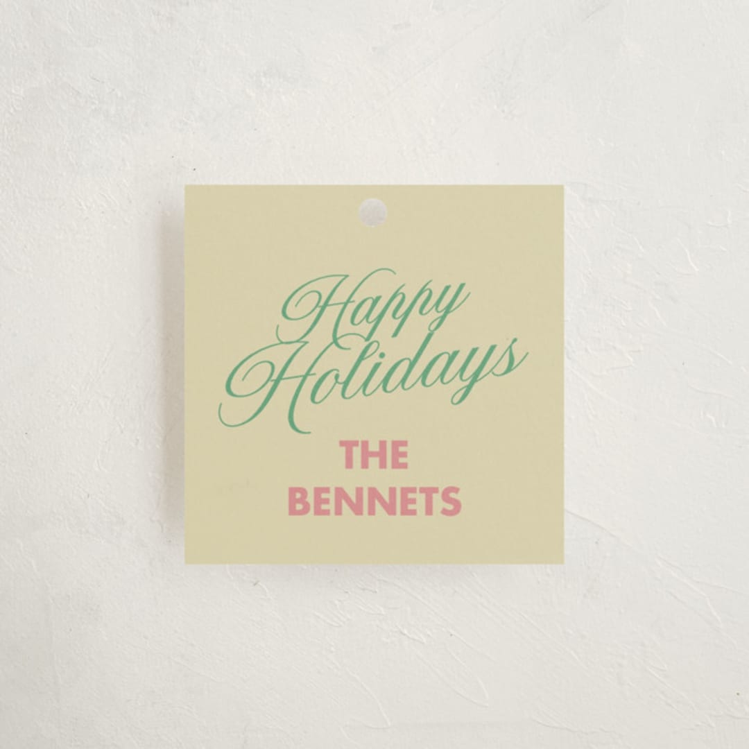 "Merry & Bright Days" - Gift Tags in Candy by Helena Vitto - Front