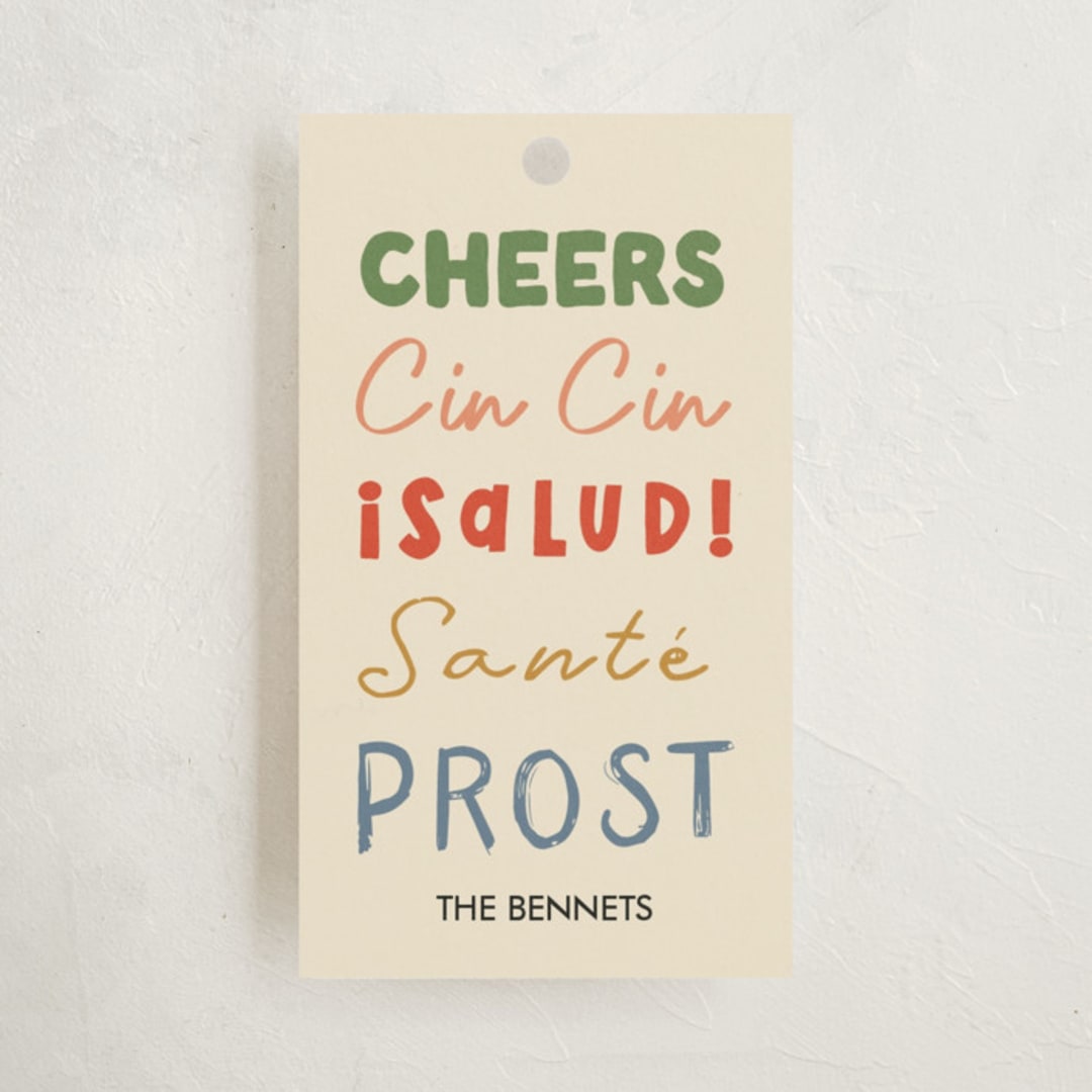"Cheers to All" - Gift Tags in Retro by Helena Vitto - Front
