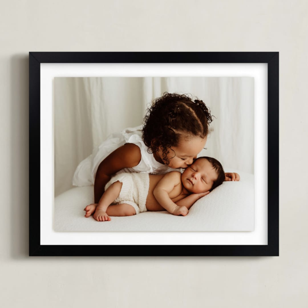 "10x8 Float Mounted Black Framed Photo" - Float Mounted Framed Photo in Black Frame by Minted - Front
