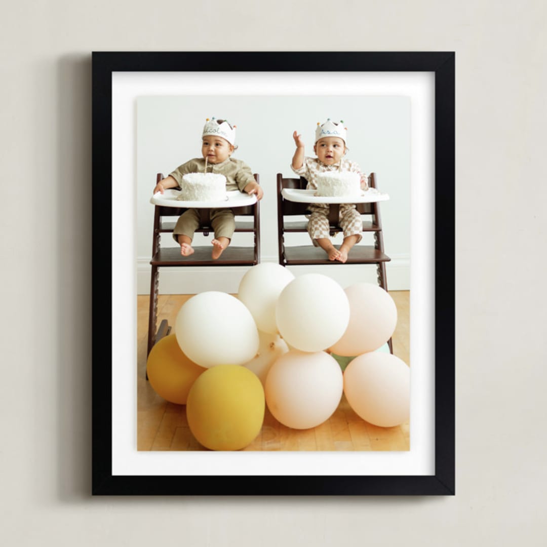 "8x10 Float Mount Black Framed Photo" - Float Mounted Framed Photo in Black Frame by Minted - Front