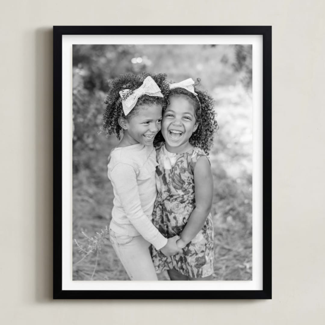 "11x14 Float Mount Black Framed Photo" - Float Mounted Framed Photo in Black Frame by Minted - Front