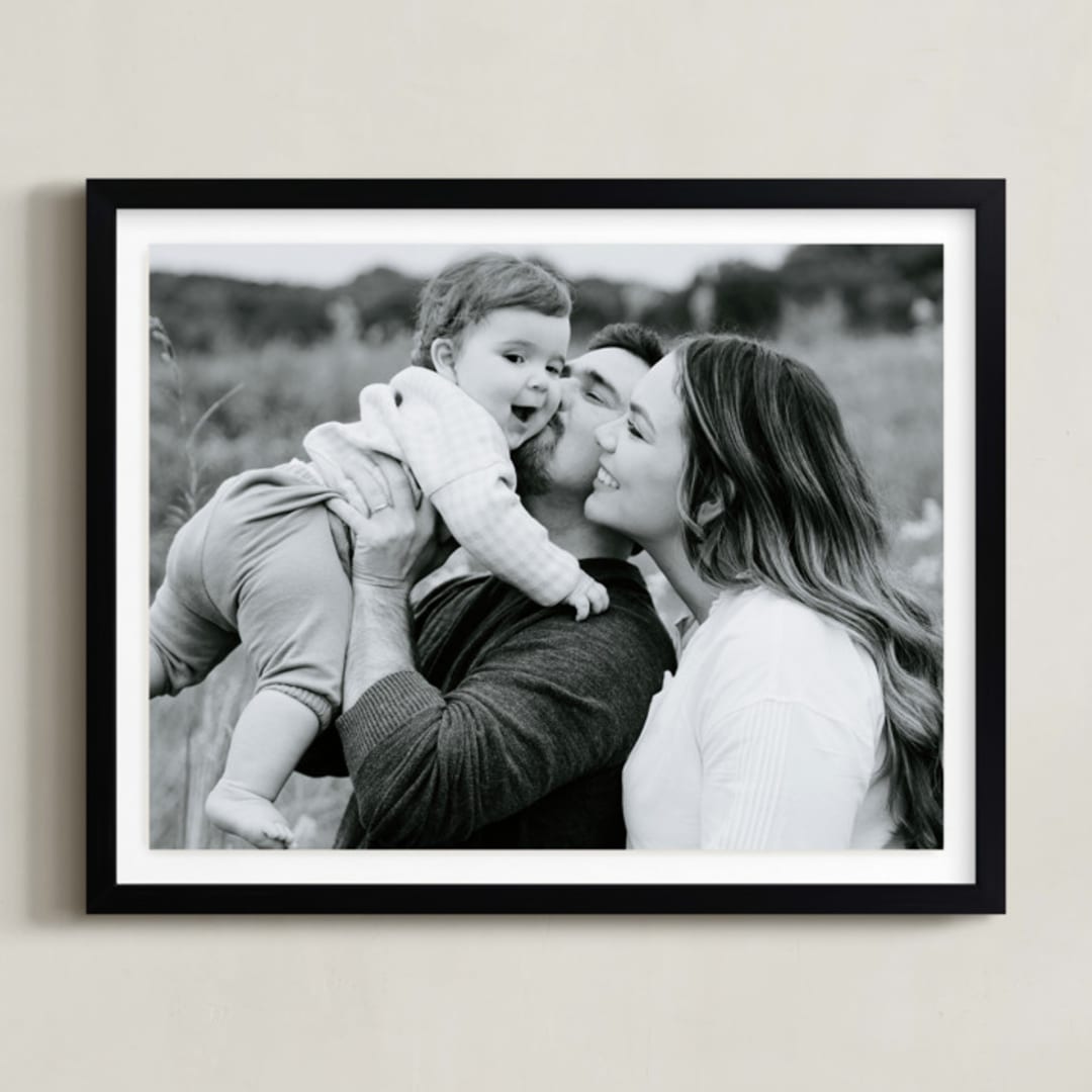 "14x11 Float Mount Black Framed Photo" - Float Mounted Framed Photo in Black Frame by Minted - Front