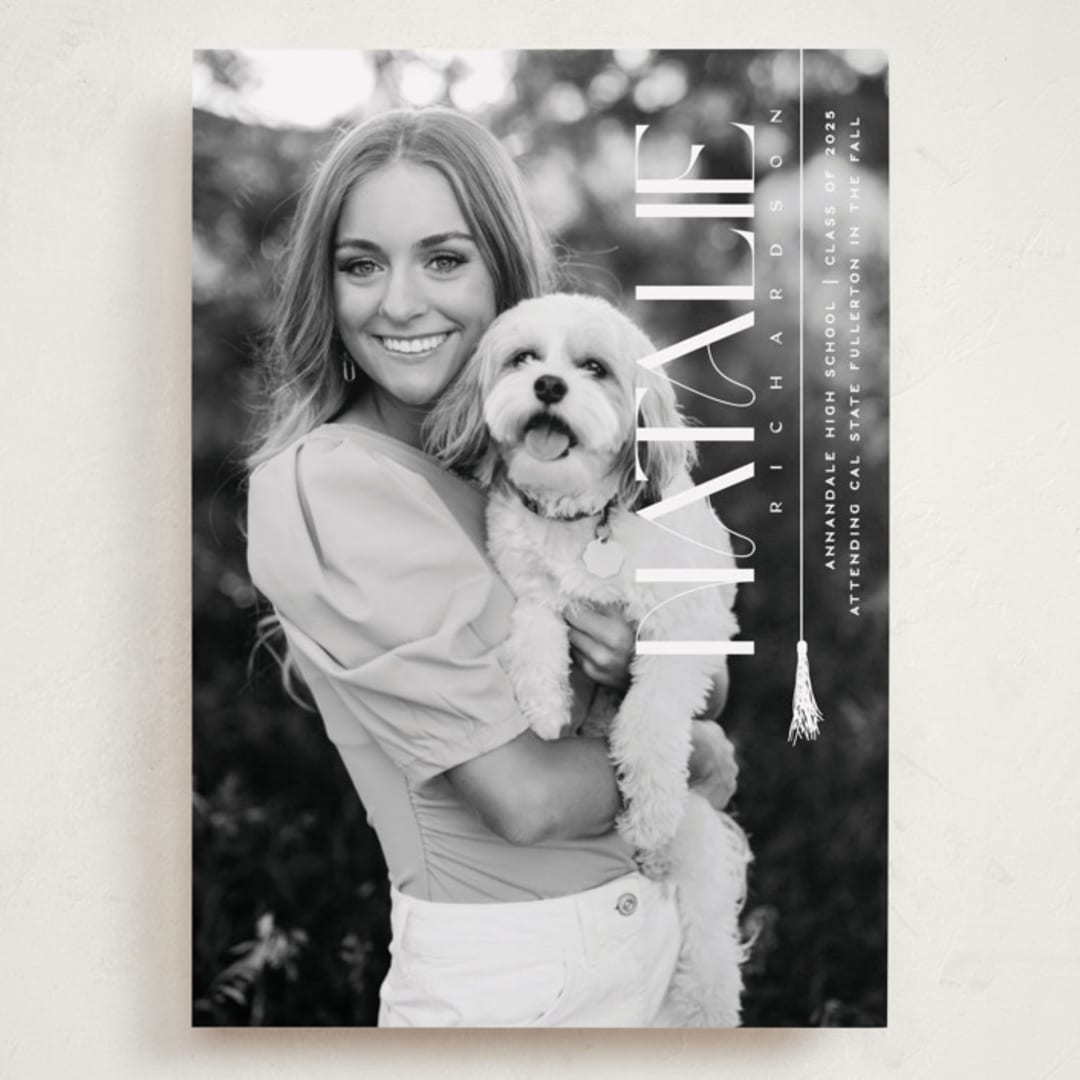 "Colonnade" - Graduation Announcements in Swan by Owl and Toad - Front