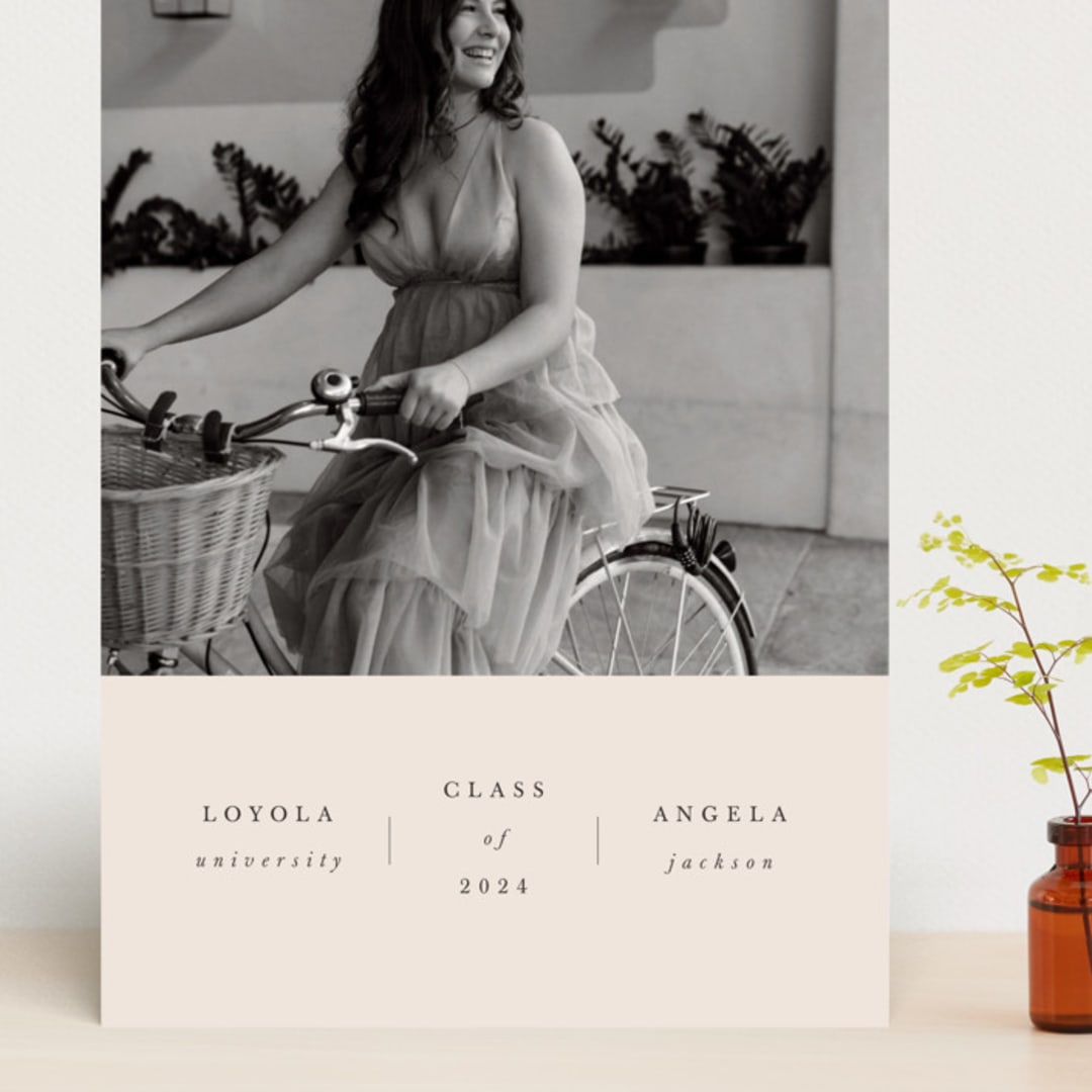 "simplicty" - Graduation Announcements in Champagne by Lori Wemple - Front