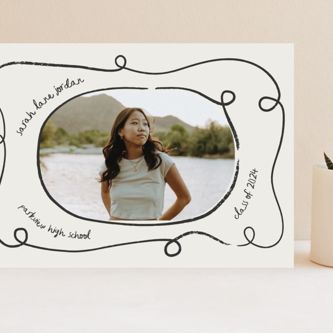 "swirl" - Graduation Announcements in Ash by Kelly Watkins - Front