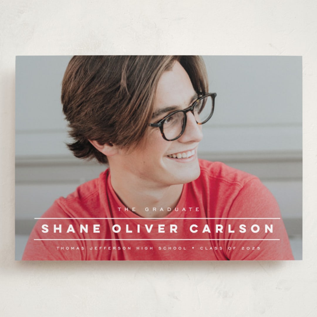 "headlined" - Graduation Announcements in Pearl by Emily Sabol Goss - Front