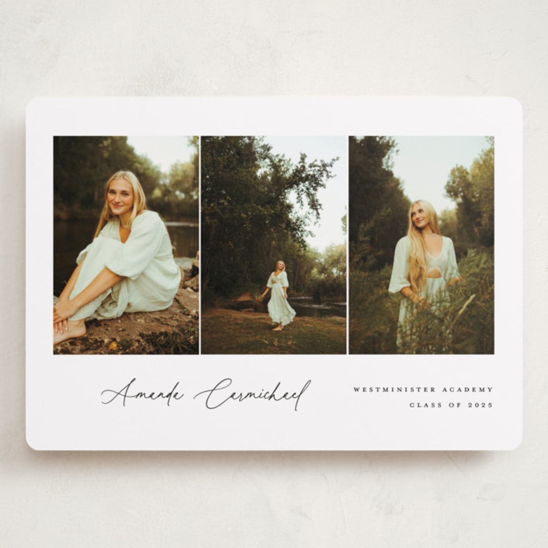 "The Trio" - Graduation Announcements in Onyx by Benita Crandall - Front