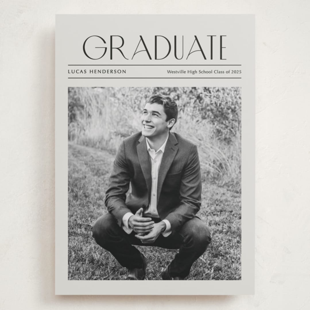 "newspaper" - Graduation Announcements in Newsprint by Kaydi Bishop - Front