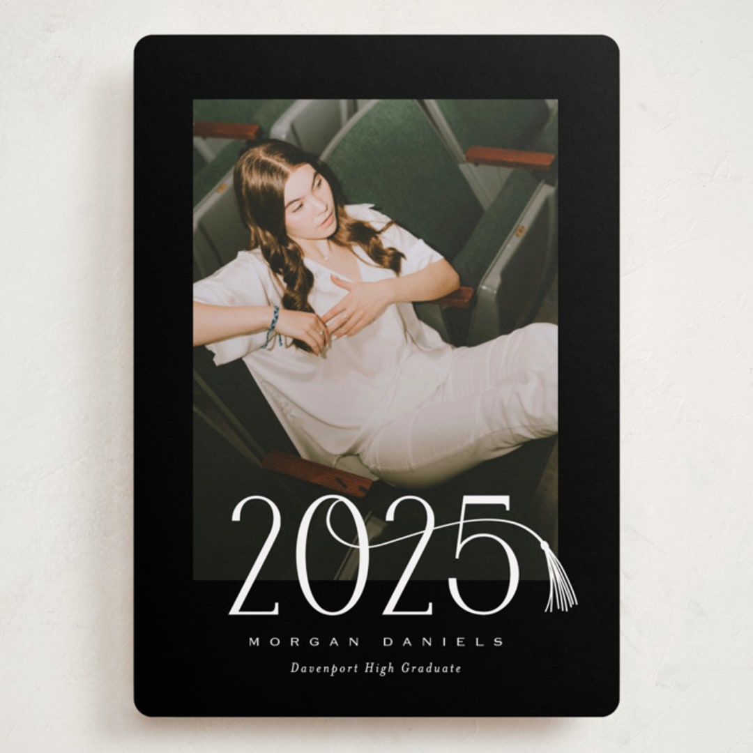 "Candid Date" - Graduation Announcements in Tuxedo by Carolyn MacLaren - Front