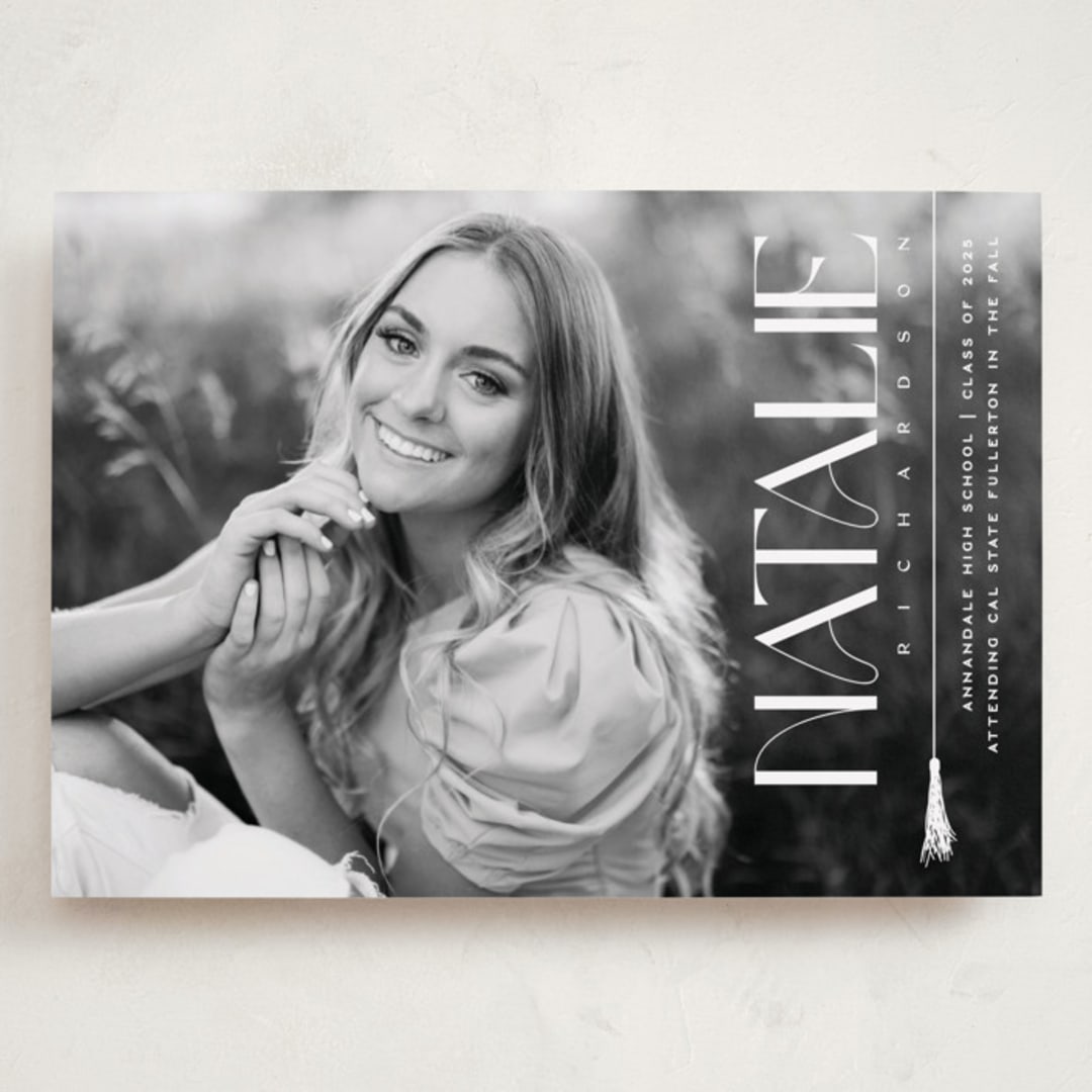"Colonnade" - Graduation Announcements in Swan by Owl and Toad - Front