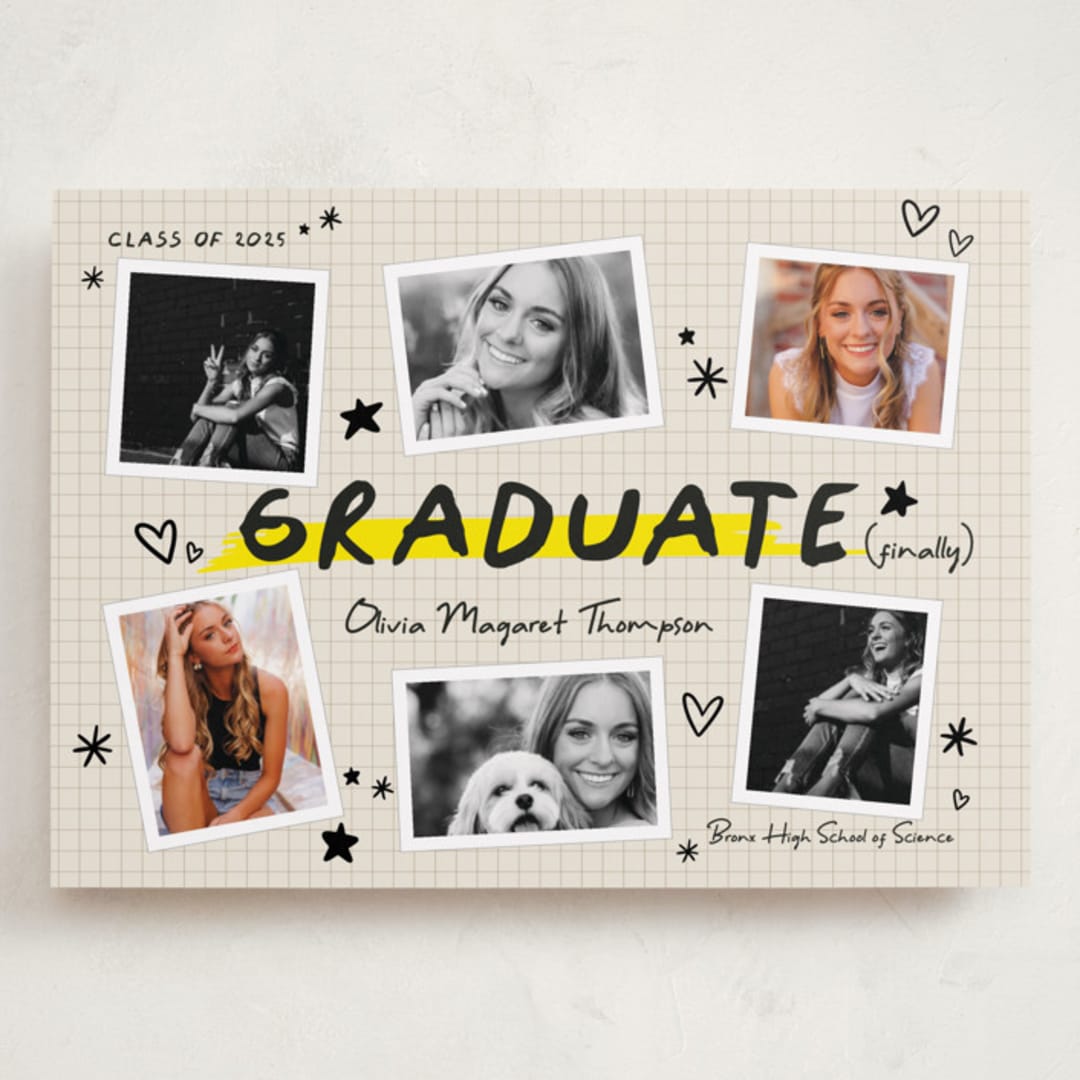 "Grad Journal" - Graduation Announcements in Paper by Orasie - Front