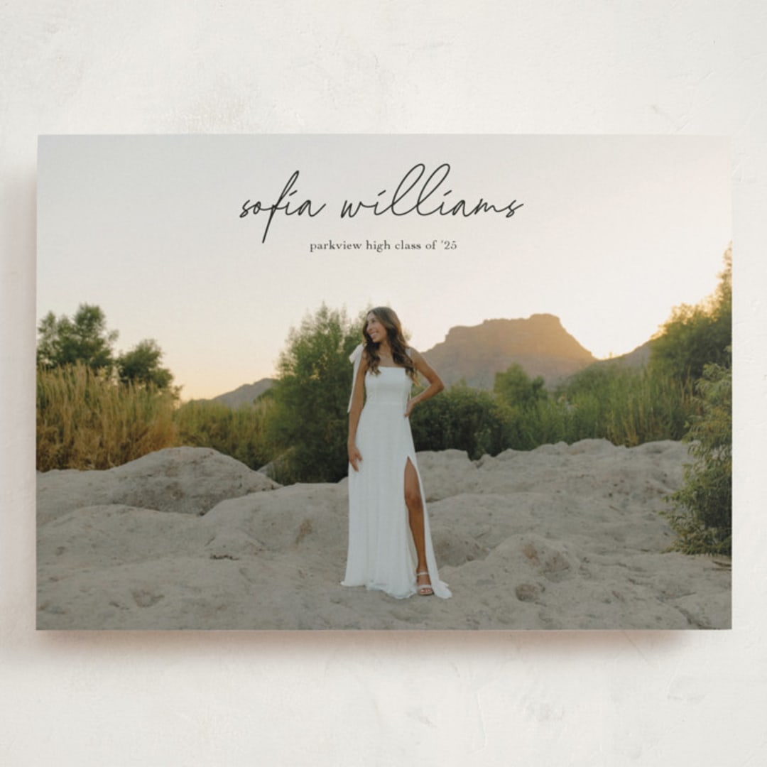 "high script" - Graduation Announcements in Onyx by Eric Ransom - Front