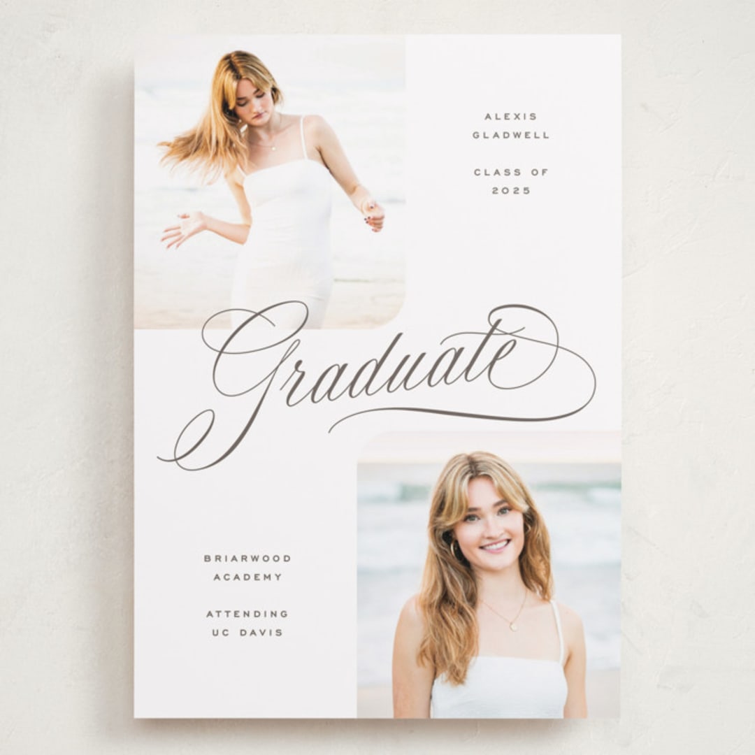 "Ebb and Flow" - Graduation Announcements in Cloud by Hooray Creative - Front
