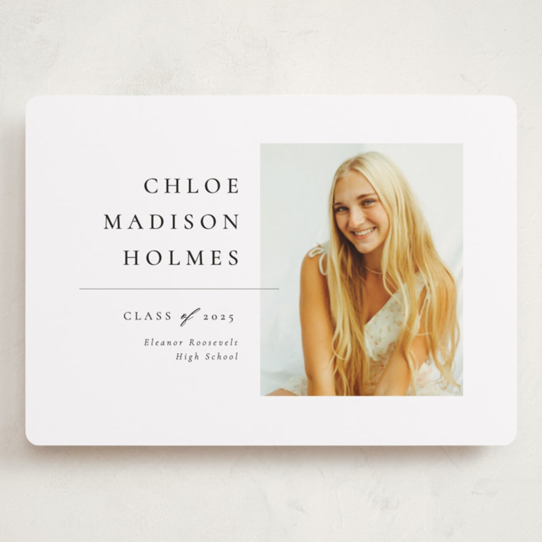 "Divided" - Graduation Announcements in Snow by Meggy Masters - Front